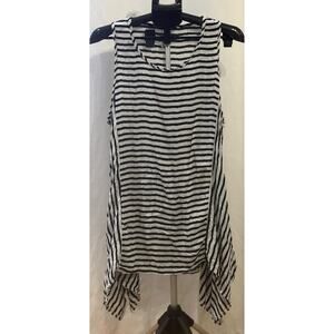 India Boutique Striped Cold Shoulder Blouse size OS